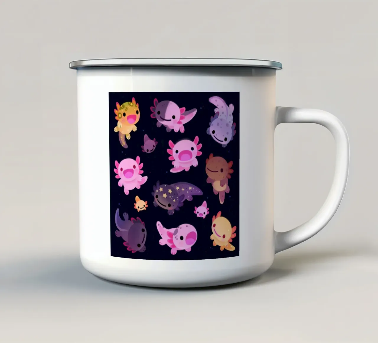 Felice axolotl tazza in smalto da eugene shop