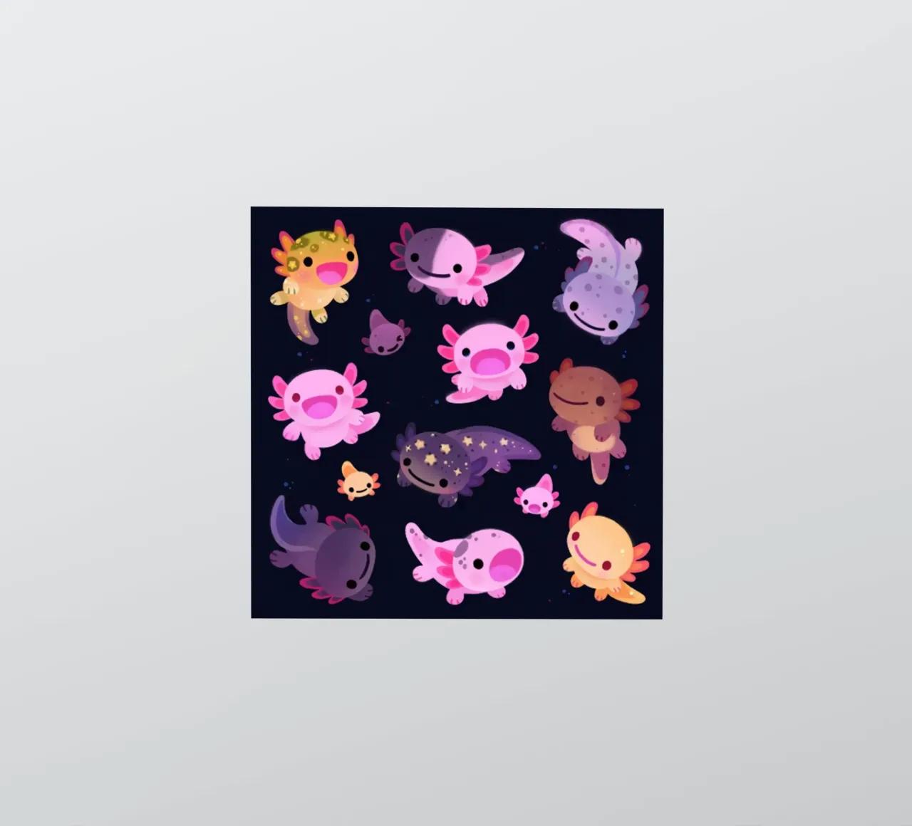 Felice axolotl adesivo da eugene shop