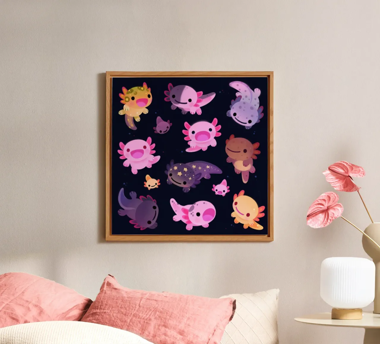 Felice axolotl alluminio dibond da eugene shop