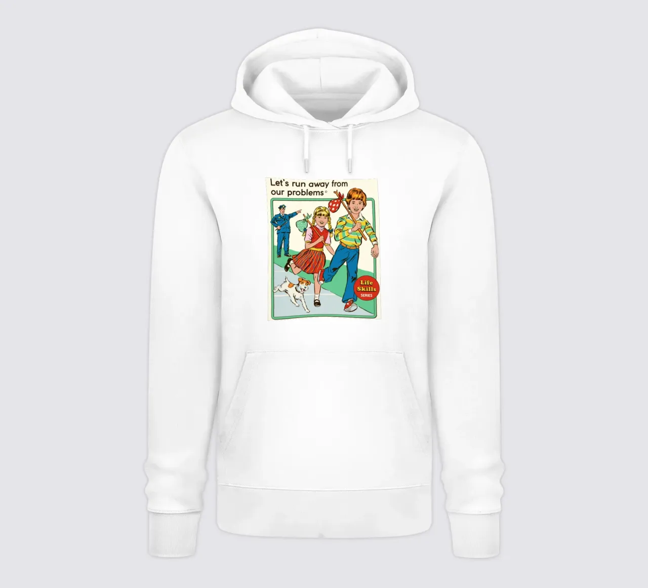 Scappiamo via felpa con cappuccio da eugene shop