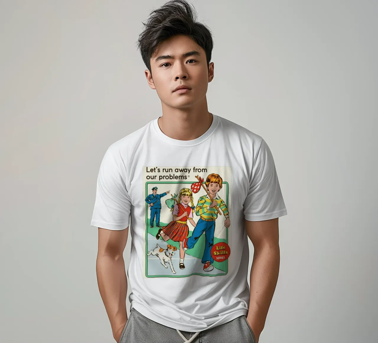 Scappiamo via t-shirt da eugene shop