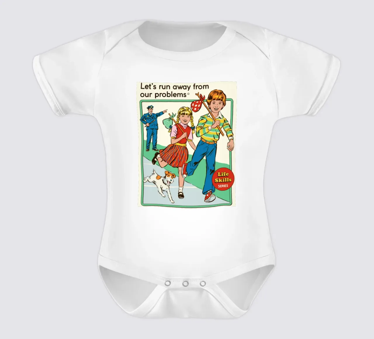 Scappiamo via body neonato maniche corte da eugene shop