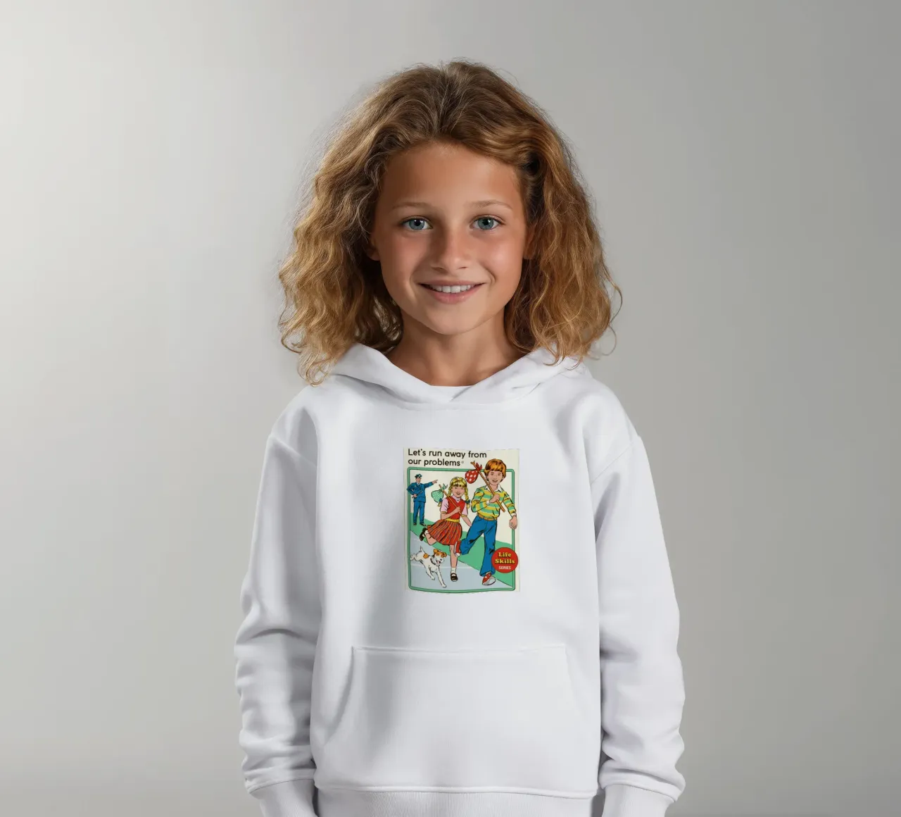 Scappiamo via felpa bambino con cappuccio da eugene shop