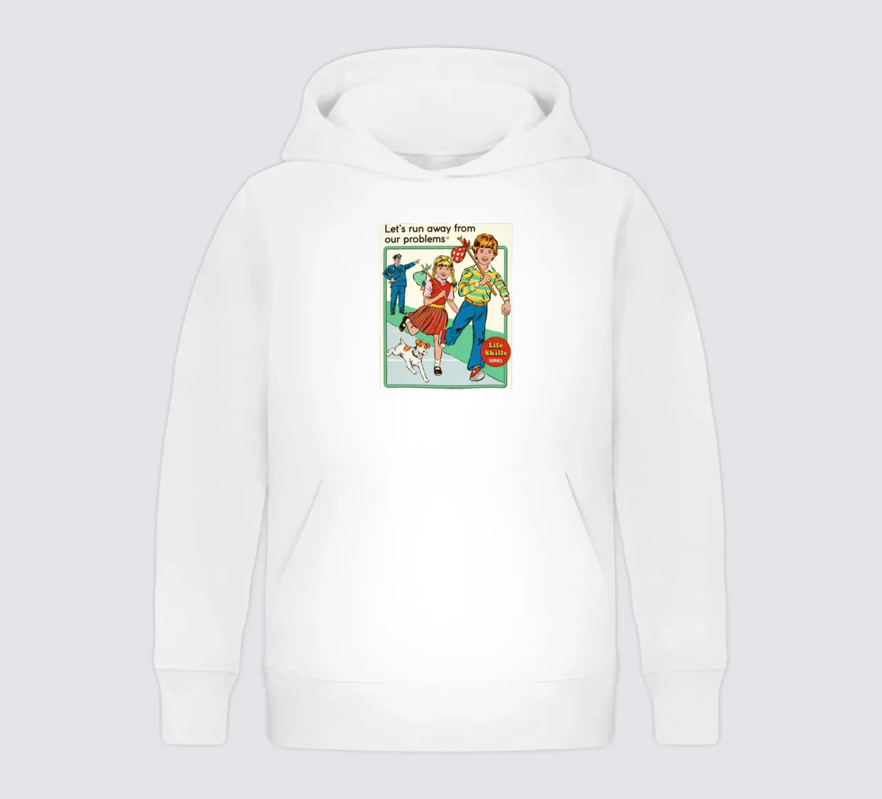 Scappiamo via felpa bambino con cappuccio da eugene shop