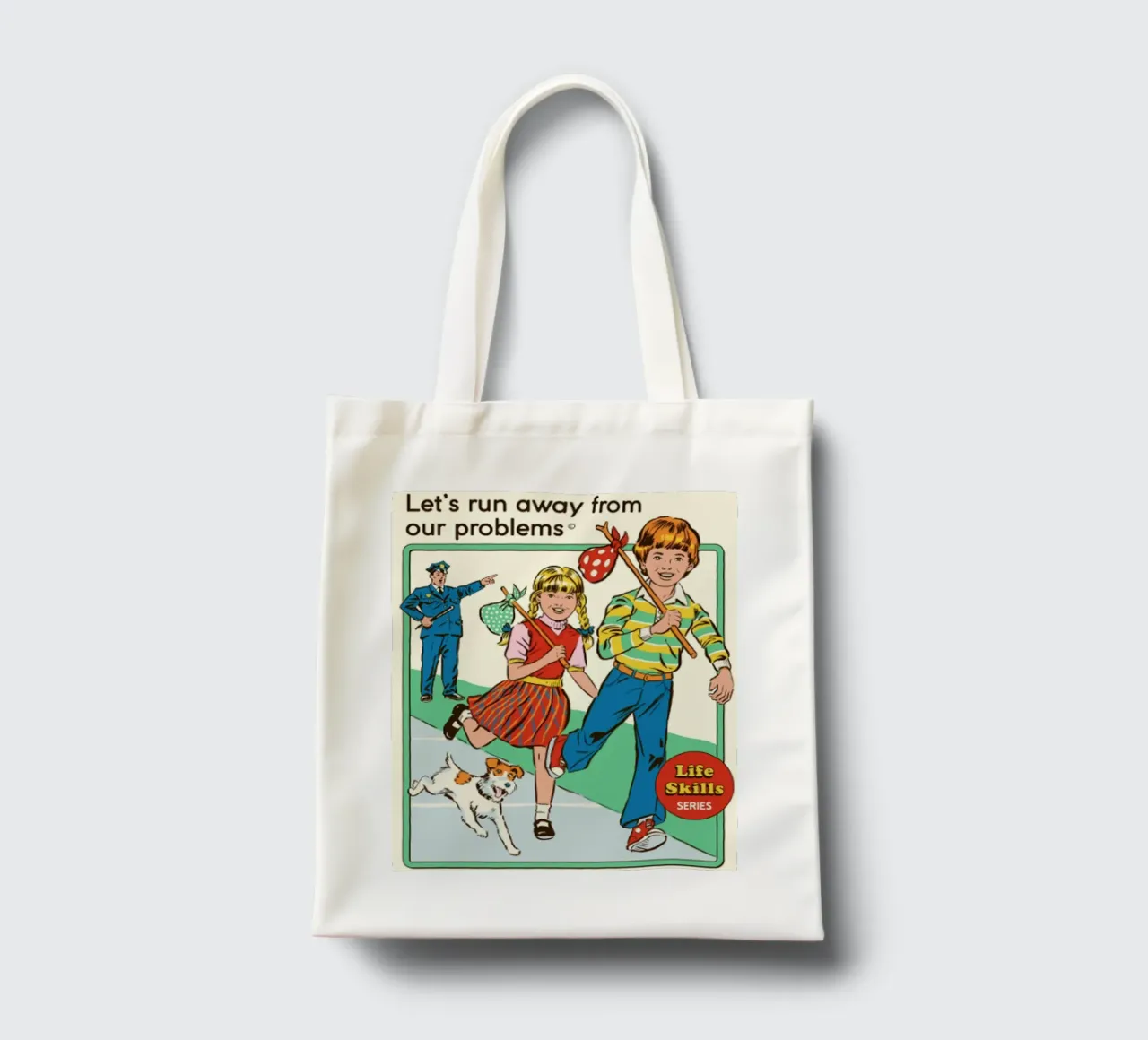 Scappiamo via borsa in juta da eugene shop