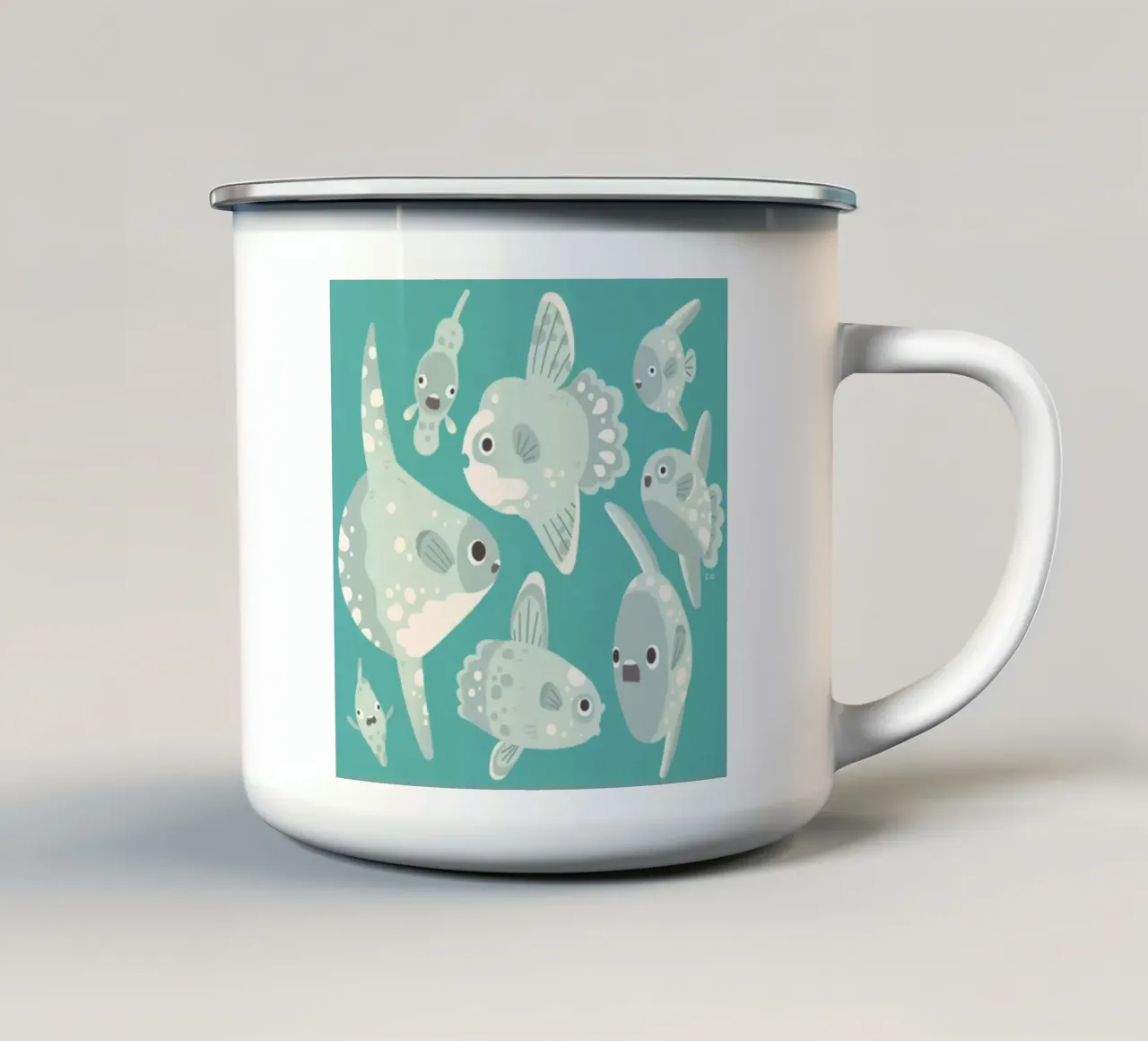 Mola Mola tazza in smalto da eugene shop