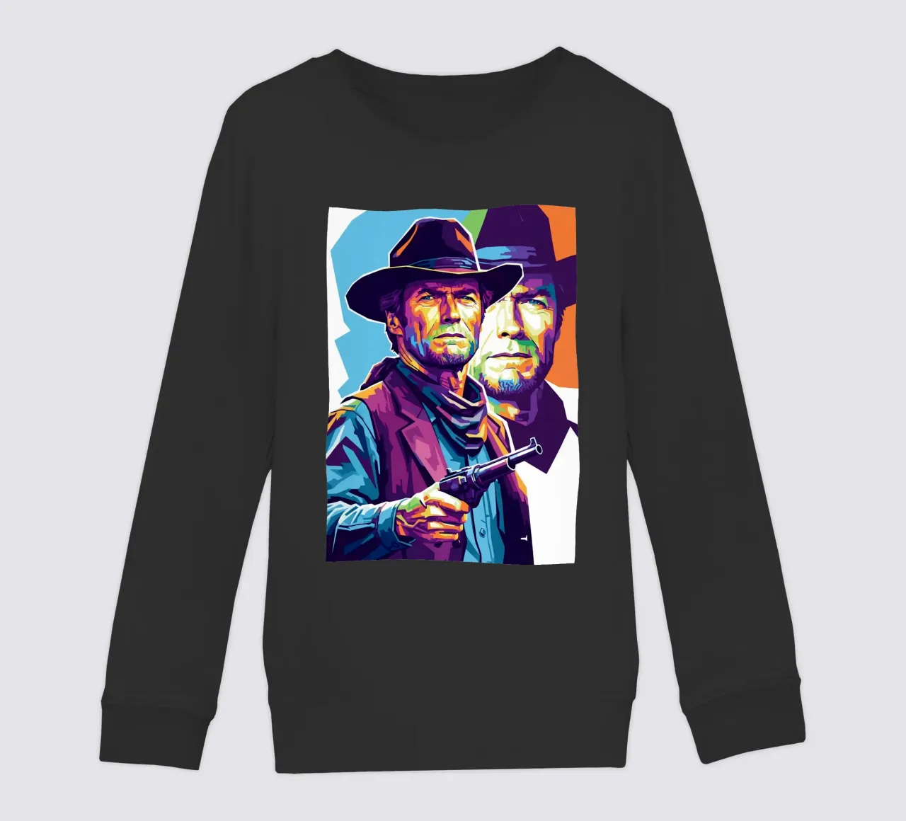 Clint Eastwood in WPAP art style felpa bambino da Hantamrata