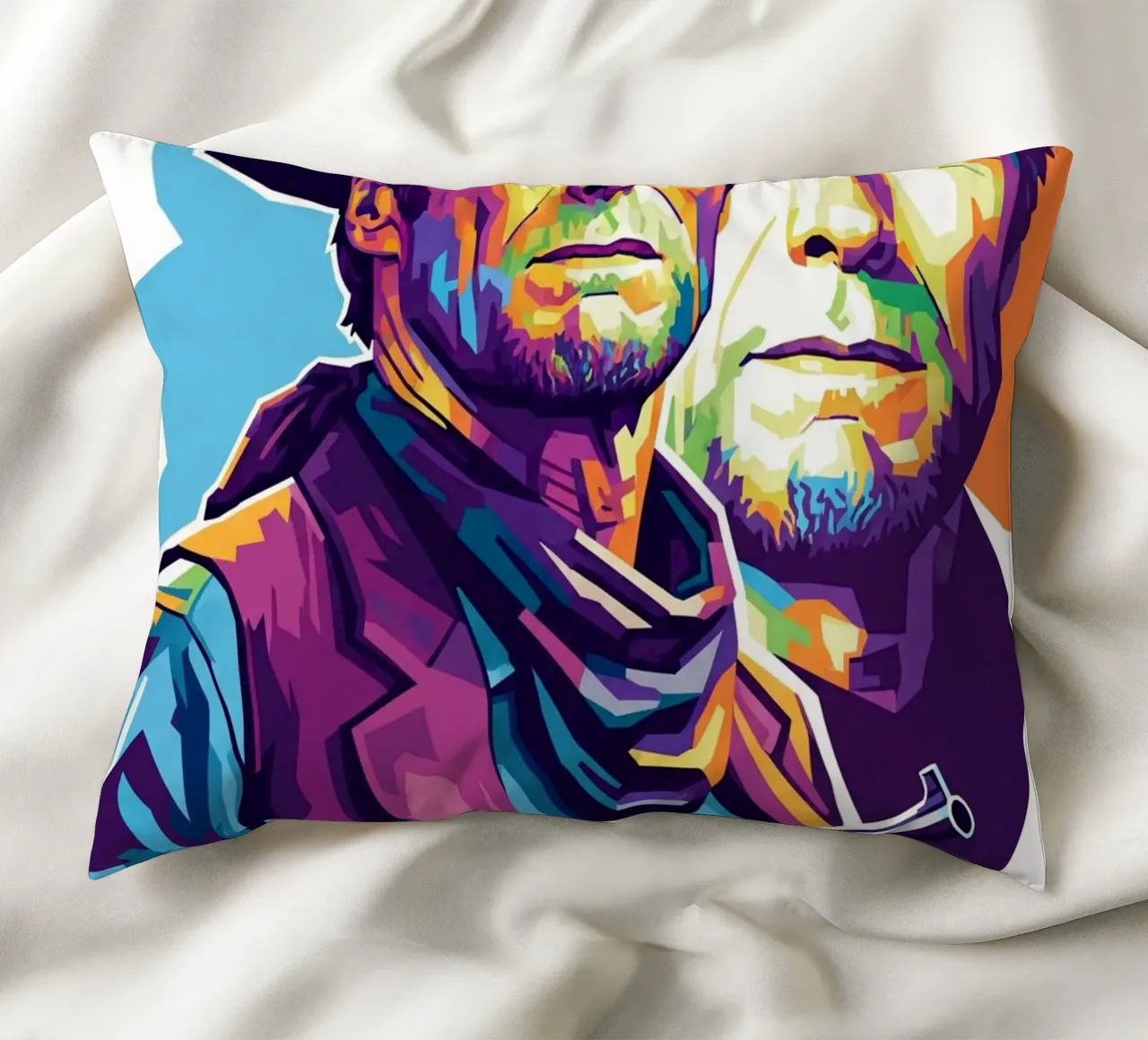 Clint Eastwood in WPAP art style cuscino da Hantamrata
