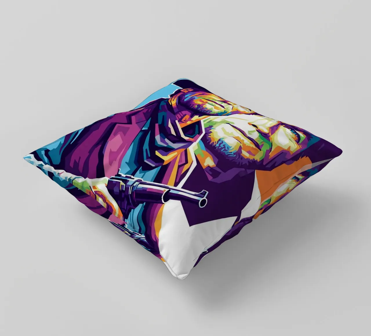 Clint Eastwood in WPAP art style cuscino da Hantamrata