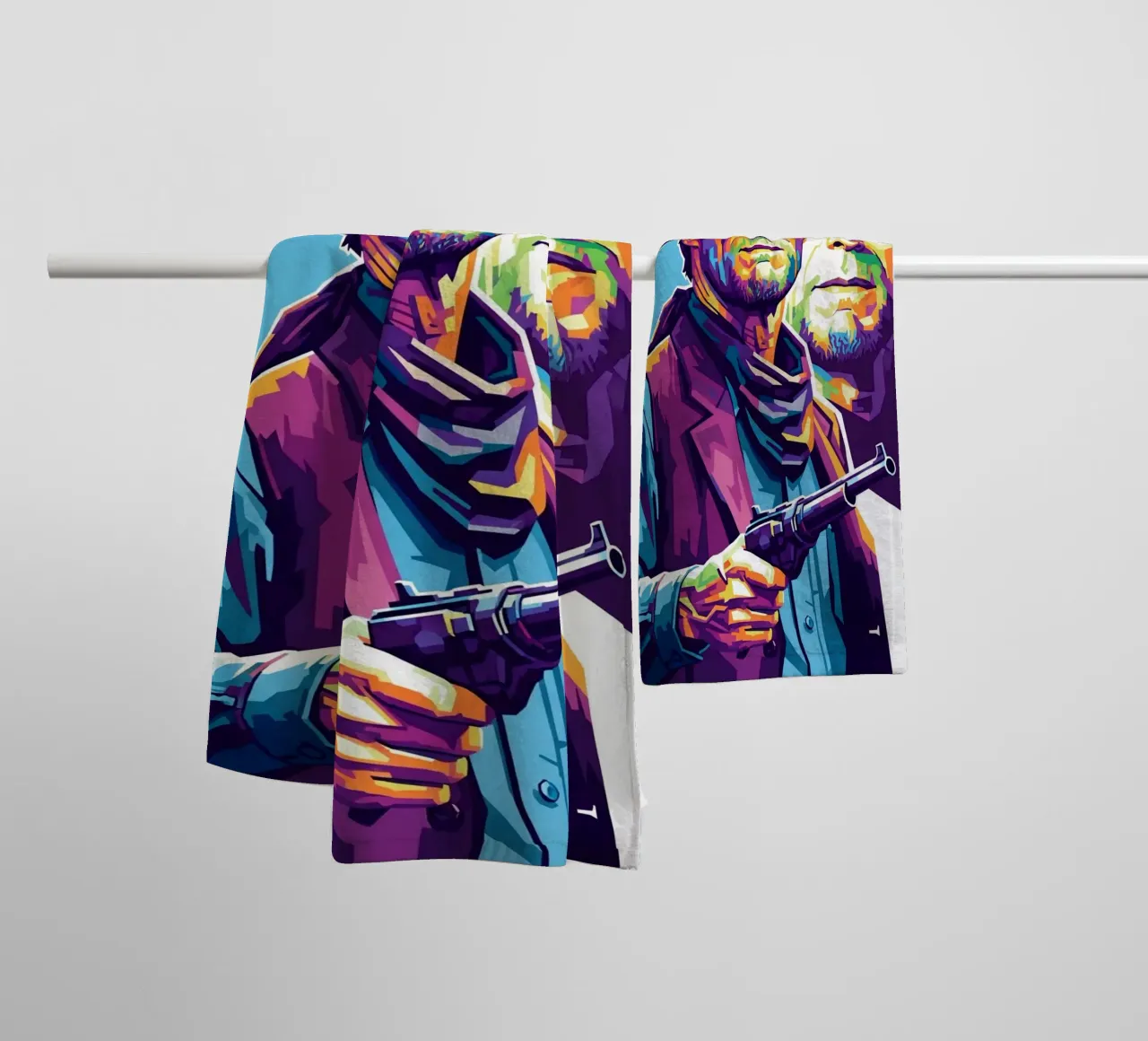 Clint Eastwood in WPAP art style asciugamano da bagno da Hantamrata