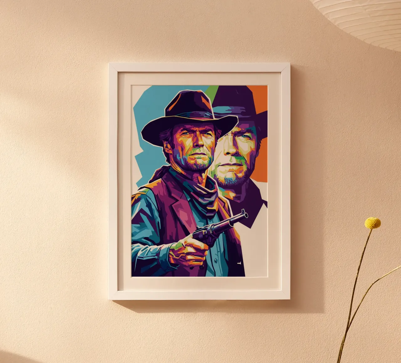 Clint Eastwood in WPAP art style poster da Hantamrata