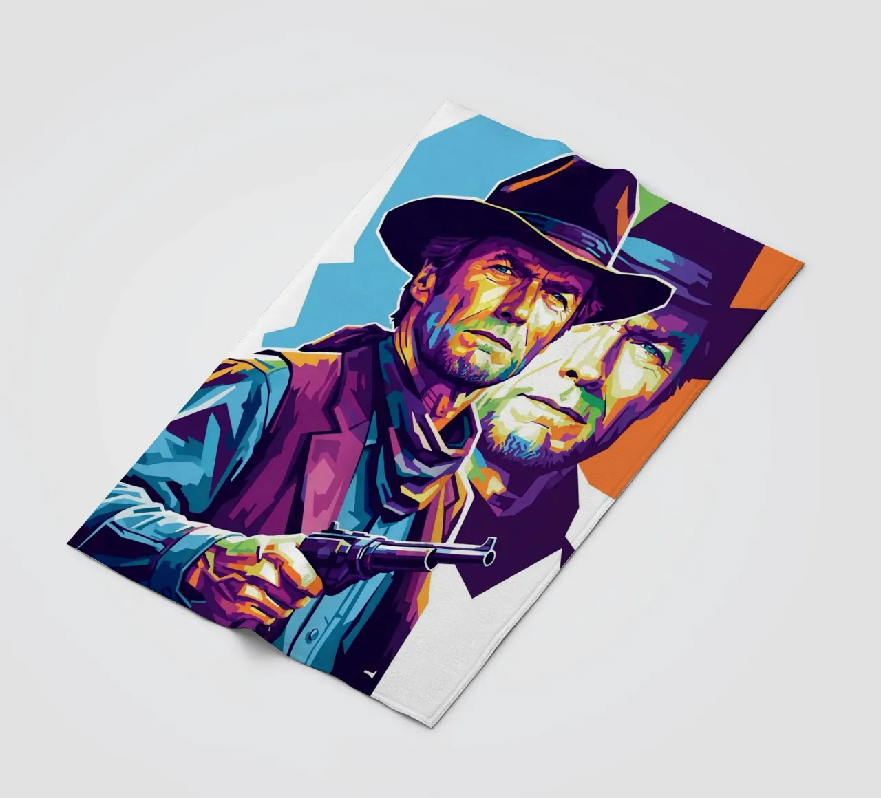 Clint Eastwood in WPAP art style coperta in pile da Hantamrata