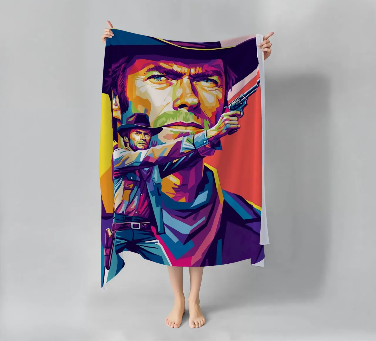 Clint Eastwood in WPAP art style (2) telo mare da Hantamrata