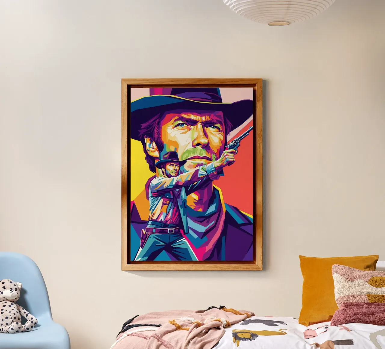 Clint Eastwood in WPAP art style (2) alluminio dibond da Hantamrata