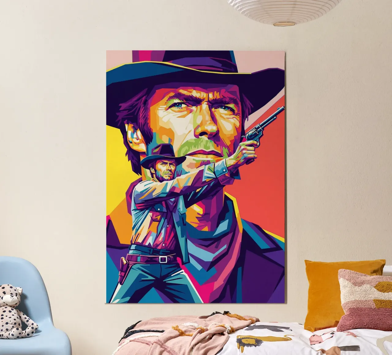 Clint Eastwood in WPAP art style (2) alluminio dibond da Hantamrata