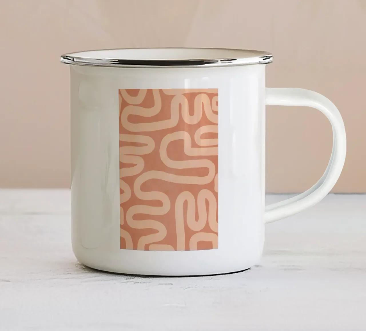 Studio della forma della linea tazza in smalto da LeaDArt