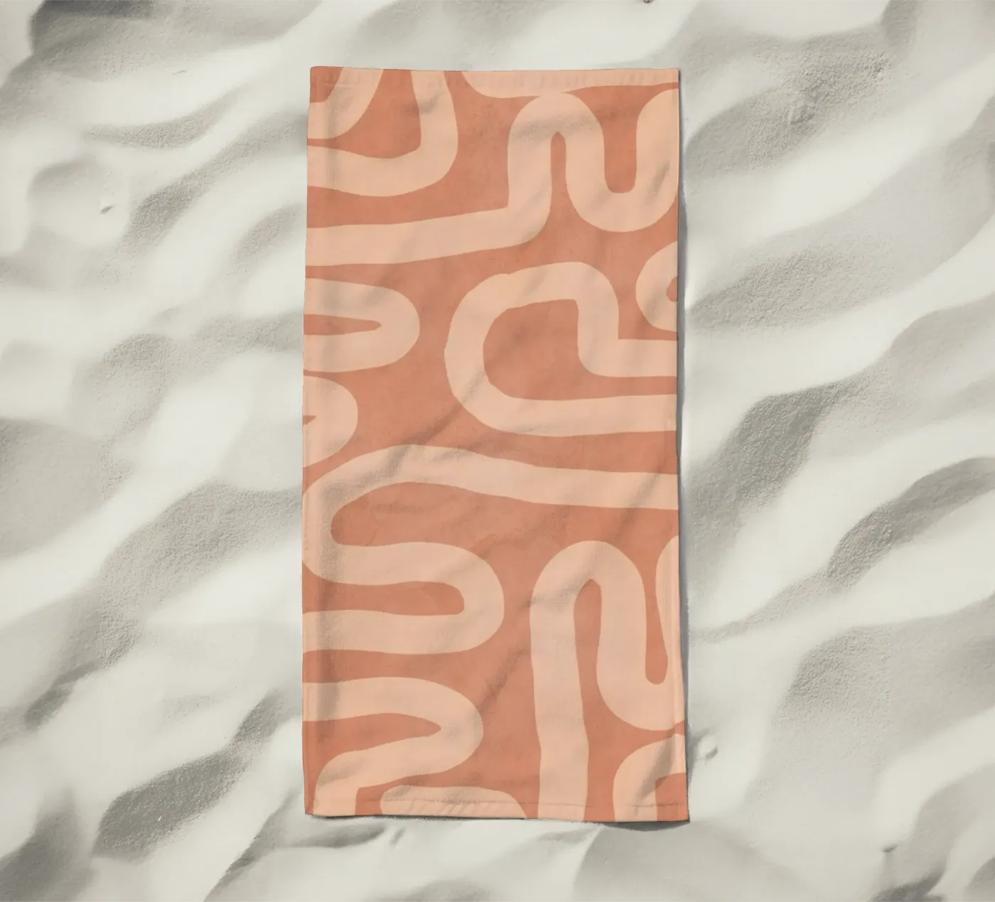 Étude de la forme des lignes serviette de plage de LeaDArt