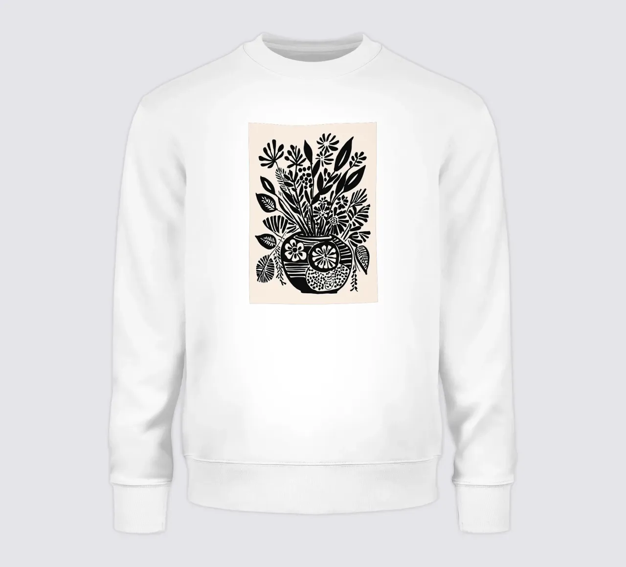 Bouquet di fiori in bianco e nero felpa da Haleigh