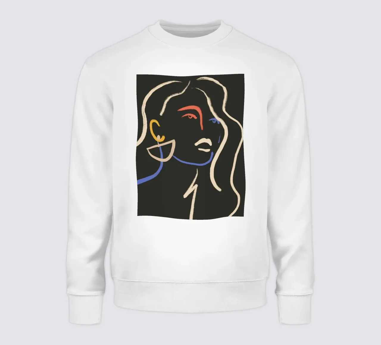 Donna in linee colorate felpa da LeaDArt