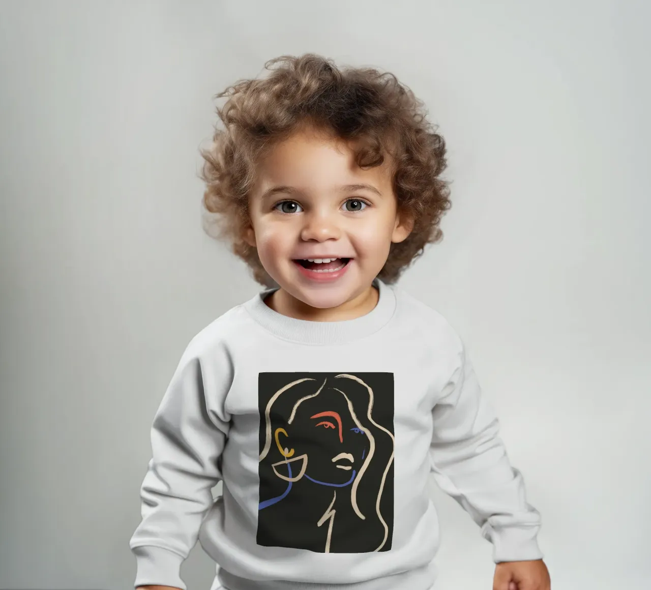 Donna in linee colorate felpa neonato da LeaDArt