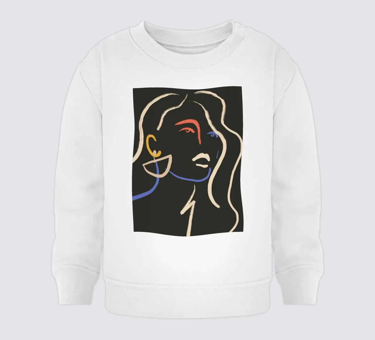 Donna in linee colorate felpa neonato da LeaDArt