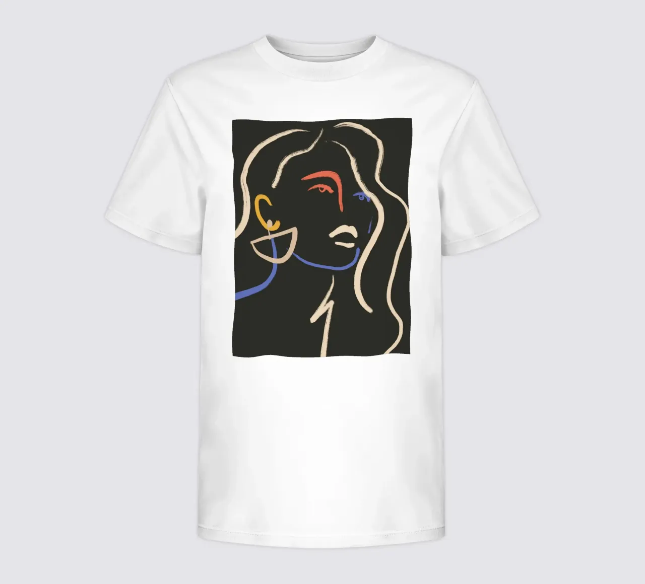 Donna in linee colorate t-shirt bambini da LeaDArt