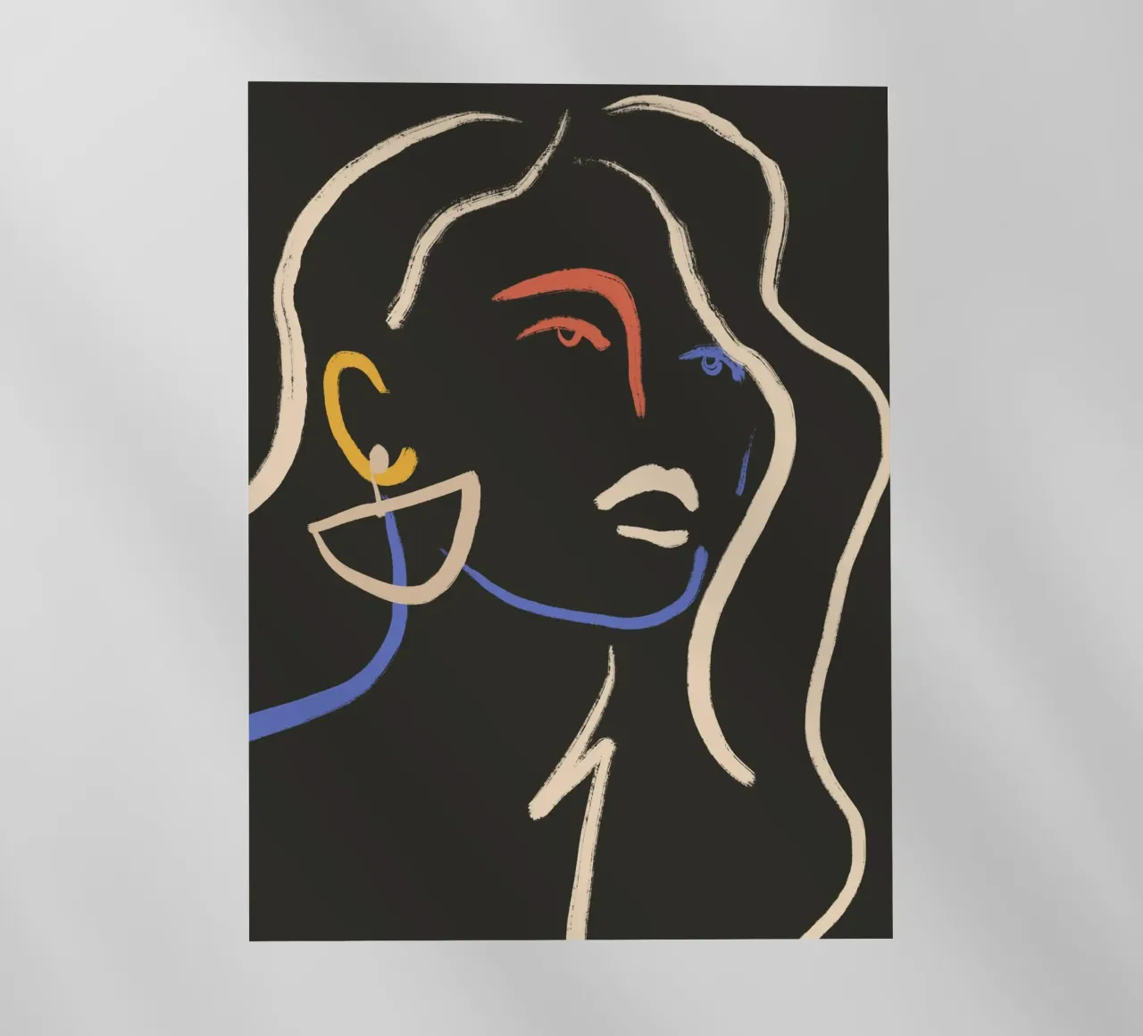 Donna in linee colorate pellicola backlit da LeaDArt