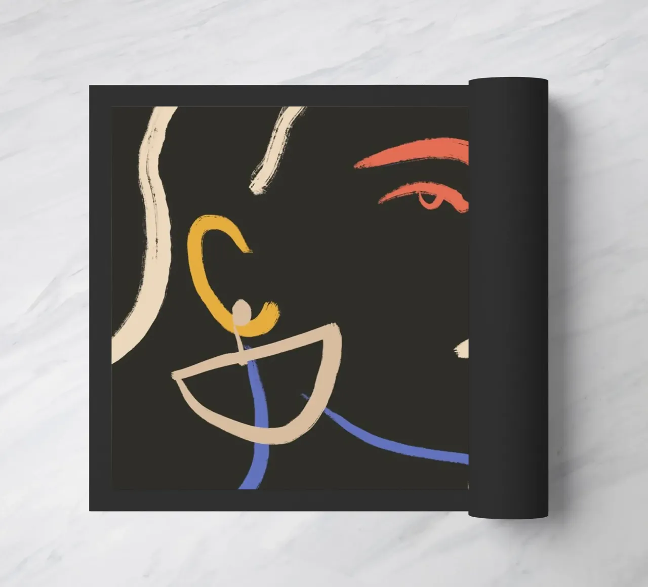 Donna in linee colorate zerbino da LeaDArt