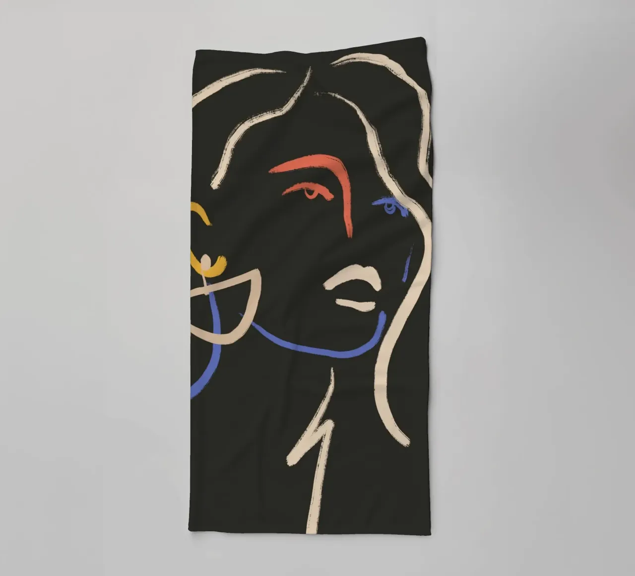 Donna in linee colorate asciugamano da bagno da LeaDArt