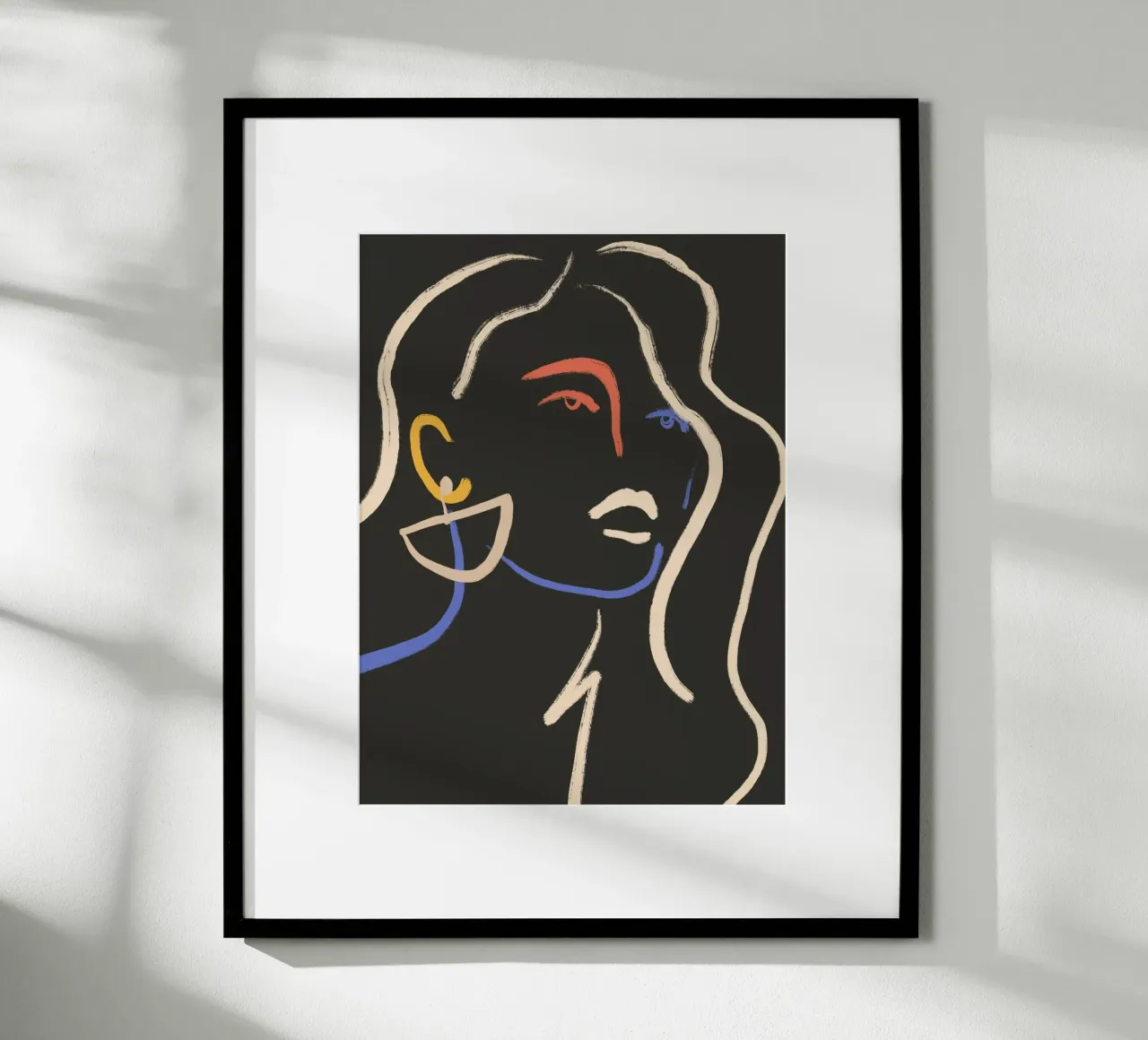 Donna in linee colorate carta hahnemühle da LeaDArt