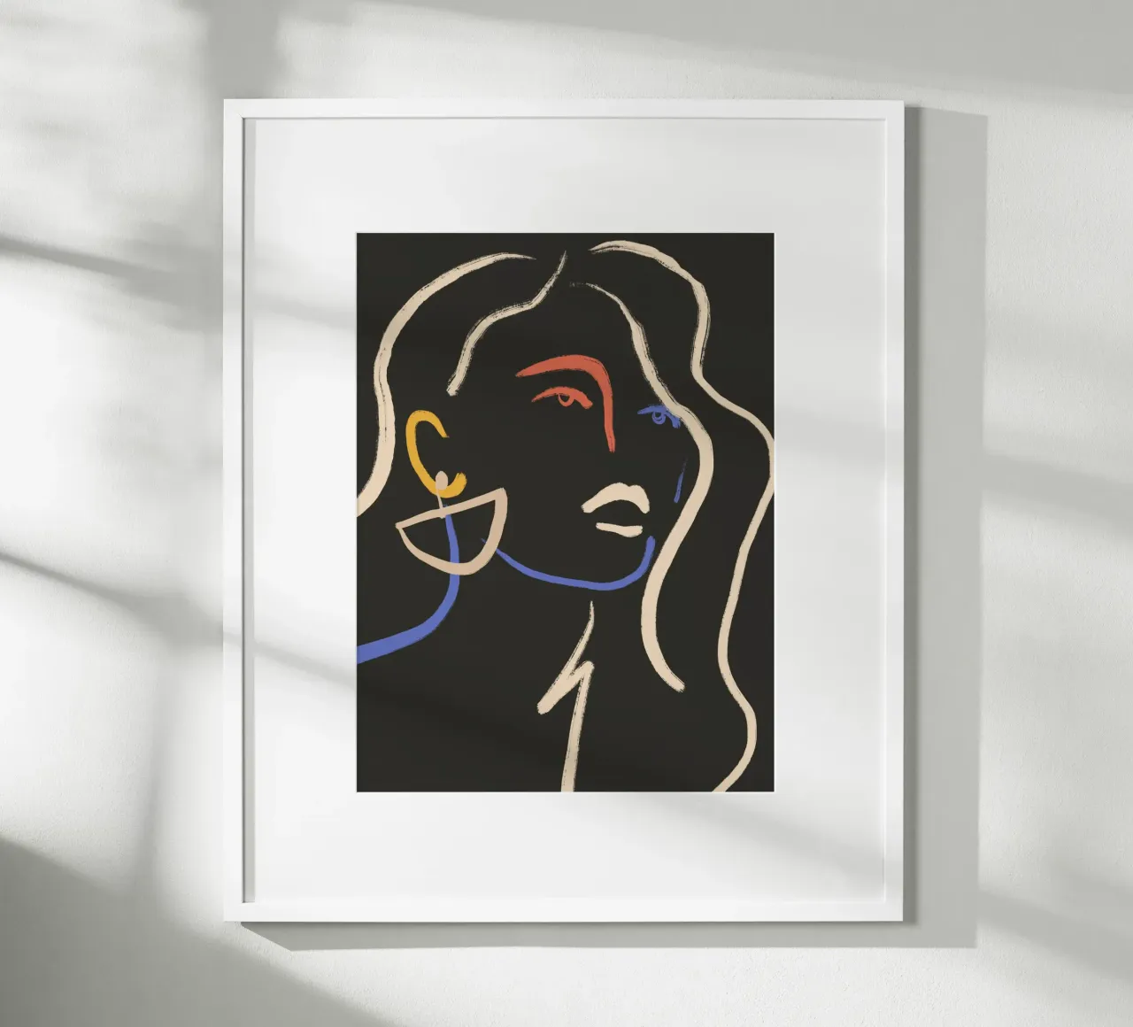 Donna in linee colorate carta hahnemühle da LeaDArt