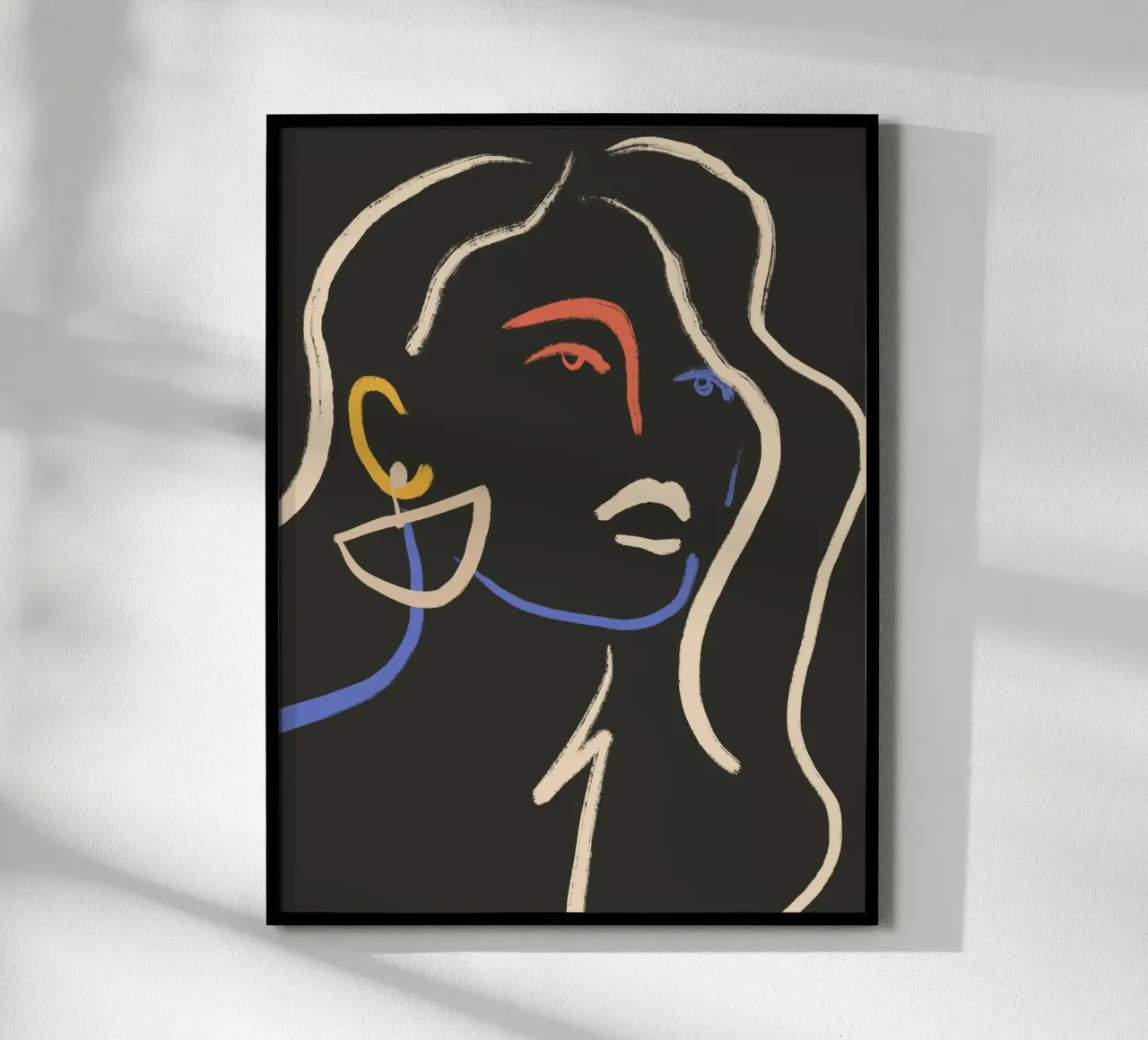 Donna in linee colorate carta hahnemühle da LeaDArt