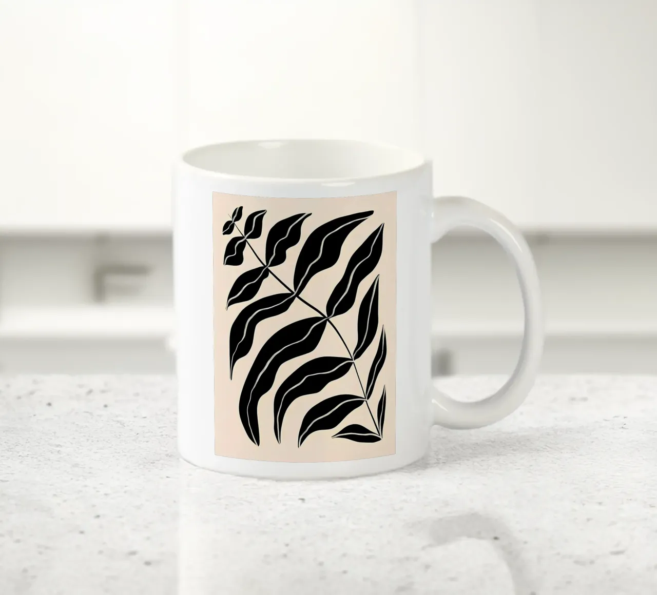 Nero e beige tazza in ceramica da Haleigh