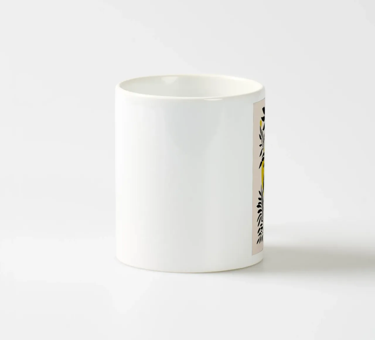 Nero e giallo floreale tazza in ceramica da Haleigh