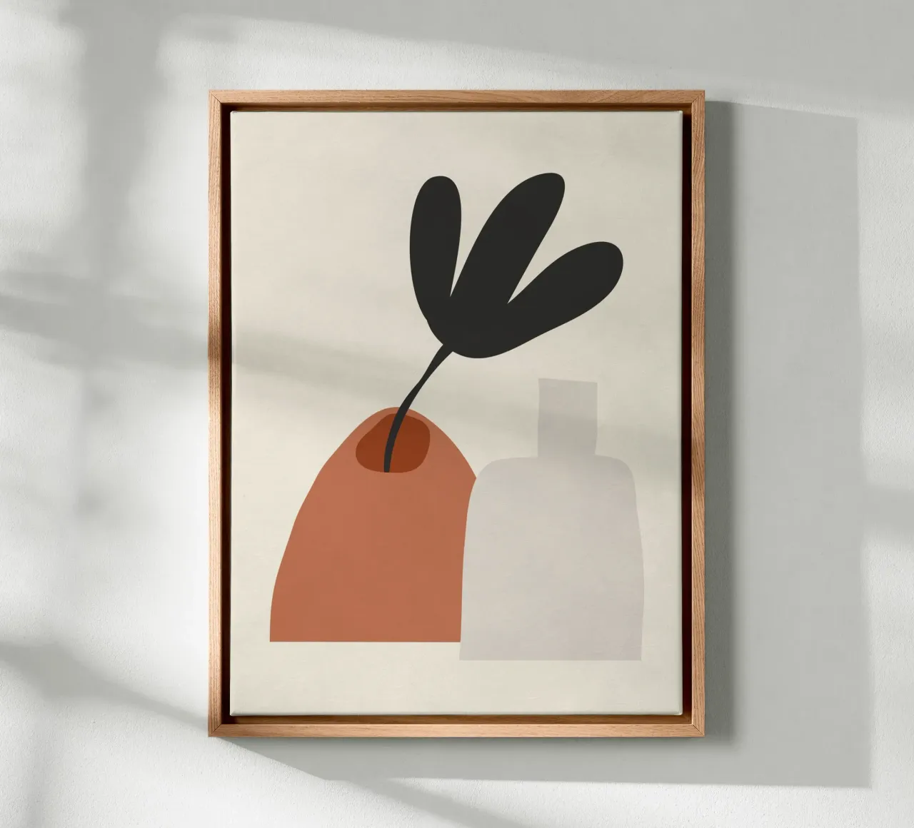 Zachte vorm stilleven canvas met Baklijst van LeaDArt