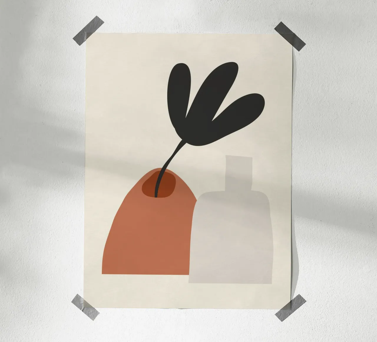 Weiche Form Stillleben Poster mit Holzrahmen von LeaDArt