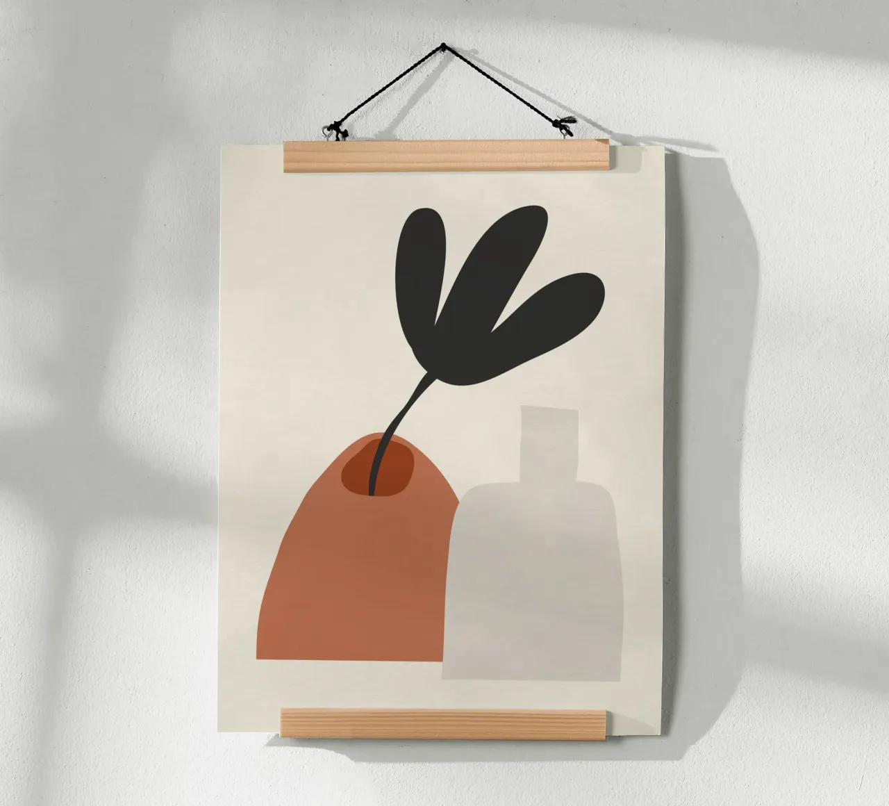 Weiche Form Stillleben Poster mit Holzrahmen von LeaDArt