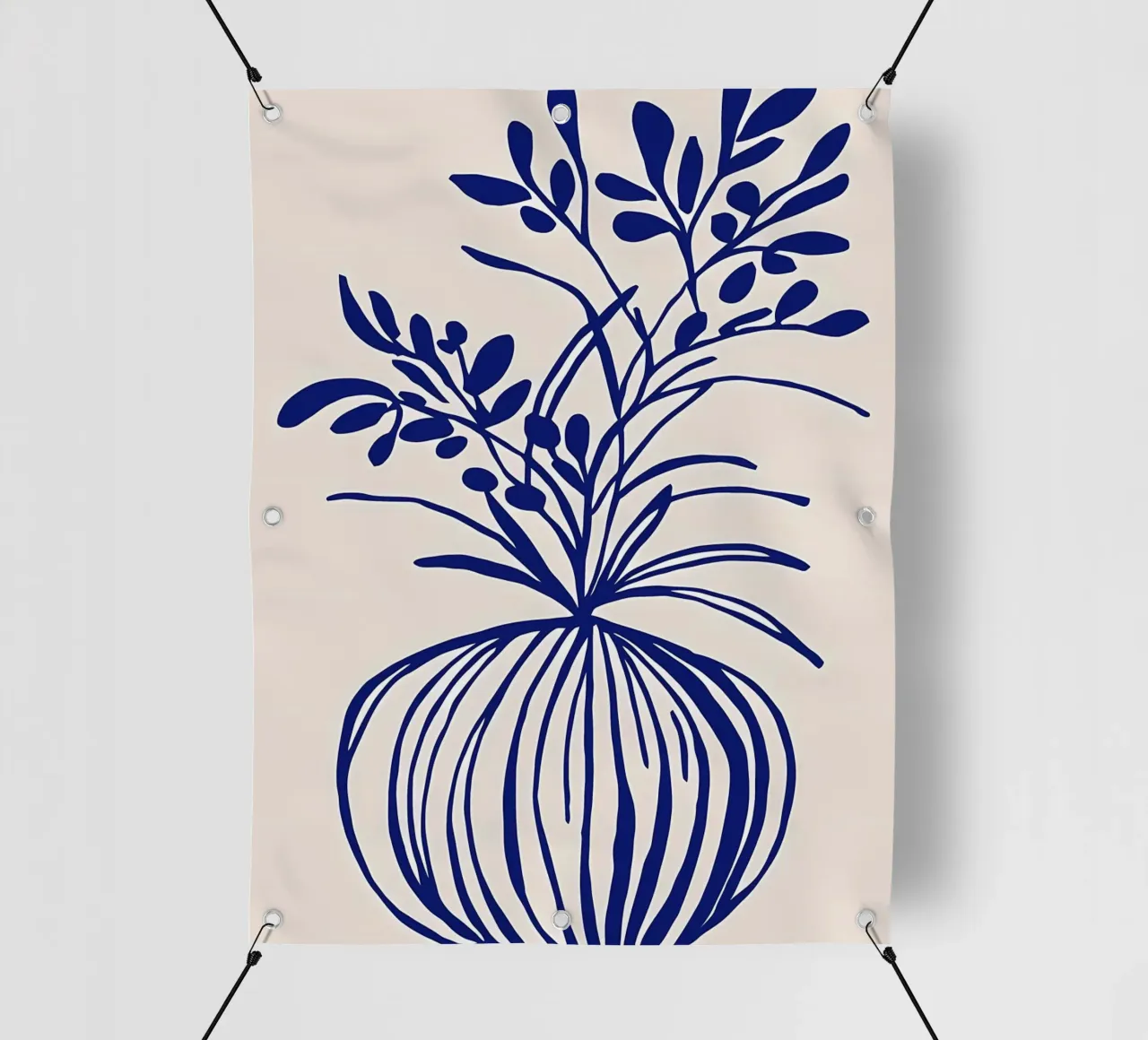 Blu botanico telo in pvc da Haleigh