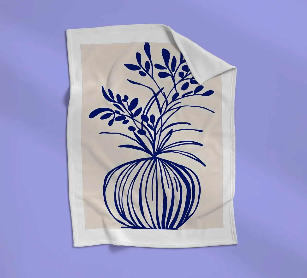 Blu botanico coperta in pile da Haleigh