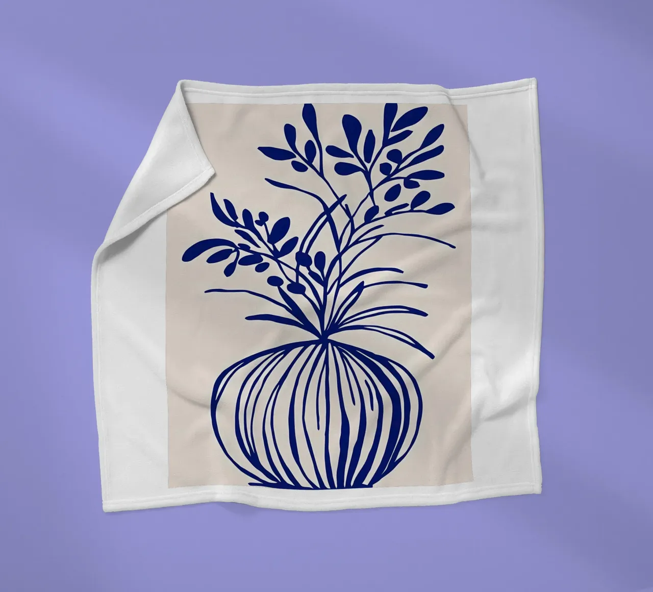 Blu botanico coperta in pile da Haleigh