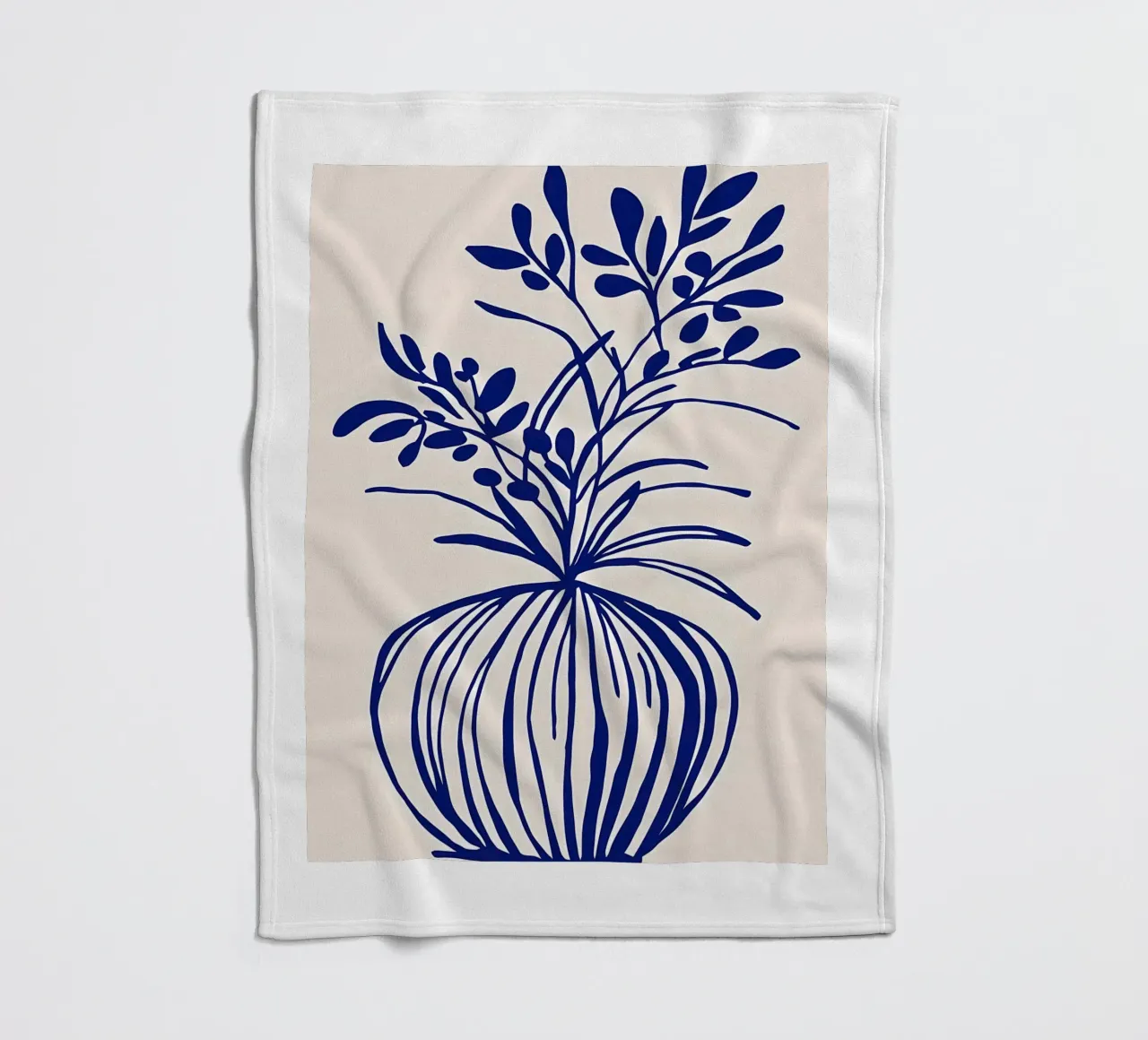 Blu botanico coperta in pile da Haleigh