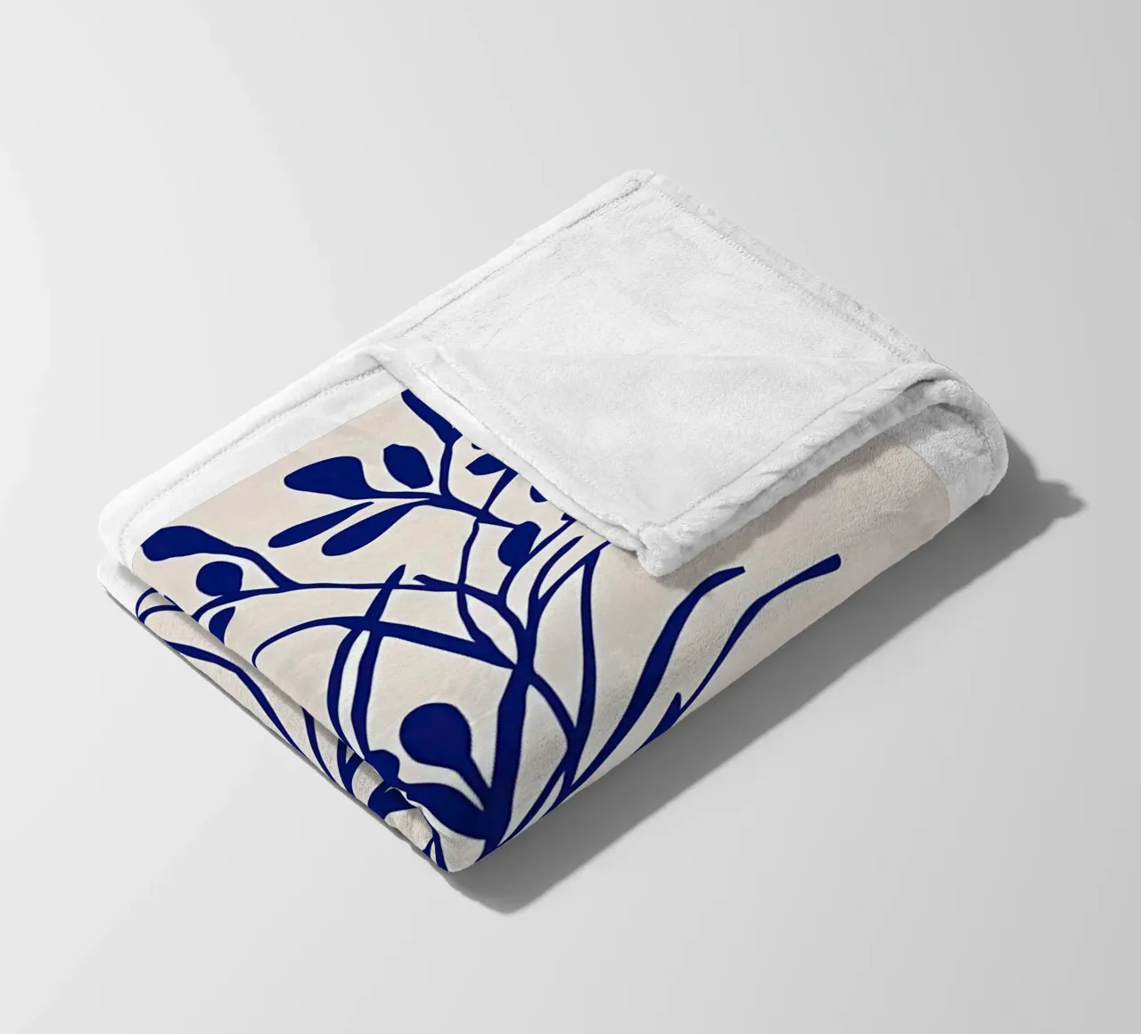 Blu botanico coperta in pile da Haleigh