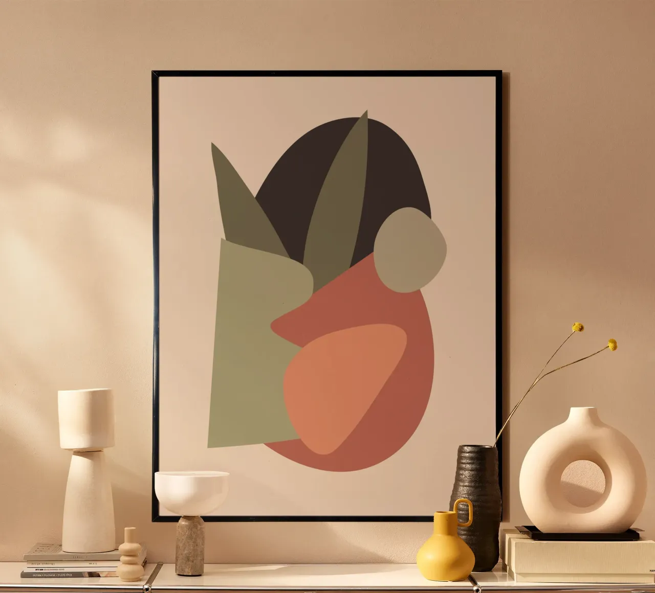 Forme silenziose poster con telaio in legno da LeaDArt