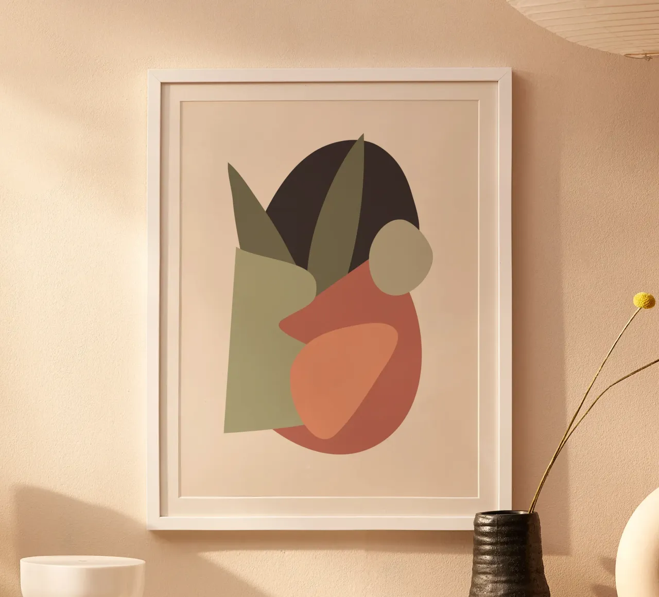 Forme silenziose poster con telaio in legno da LeaDArt