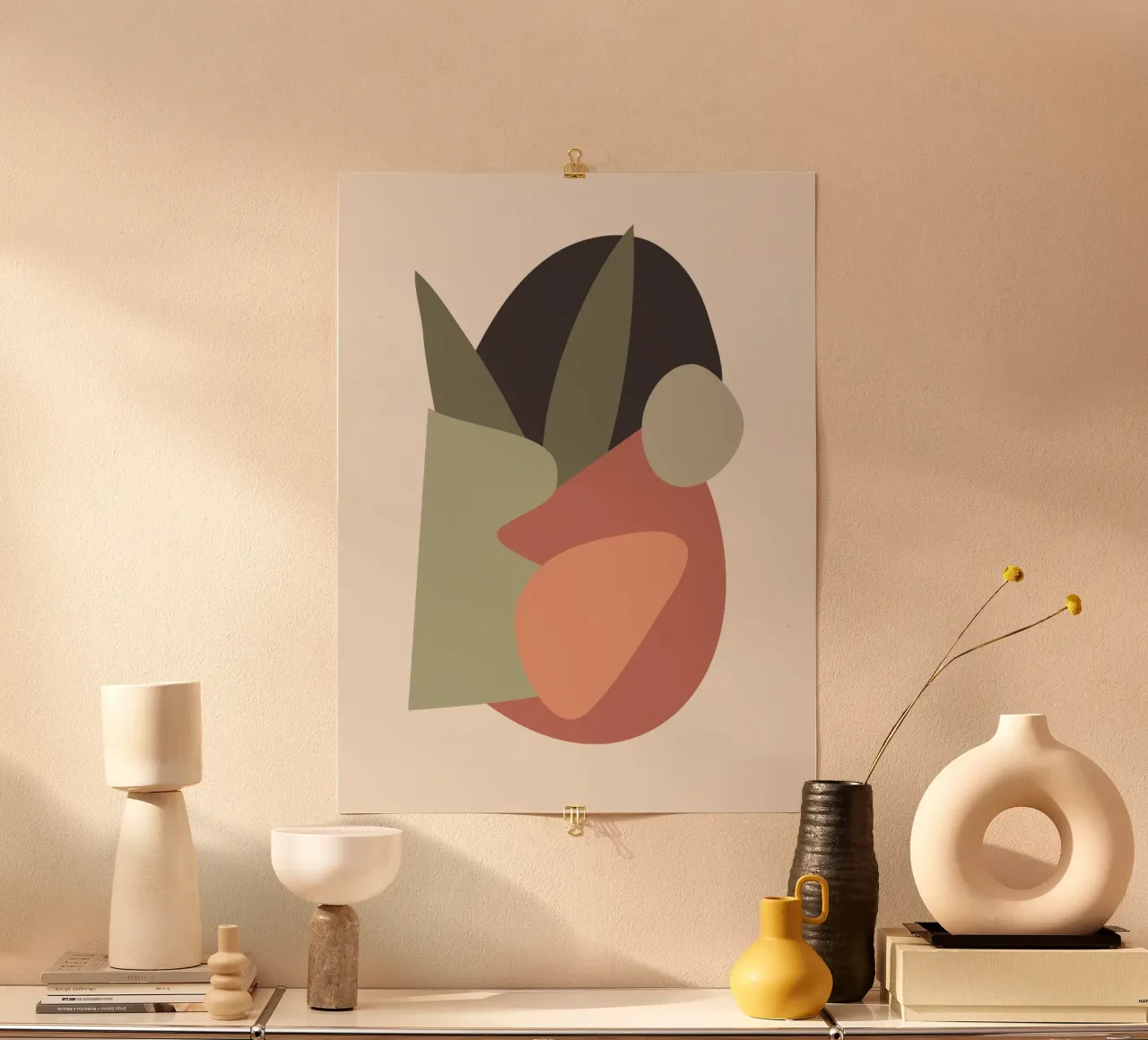 Forme silenziose poster con telaio in legno da LeaDArt
