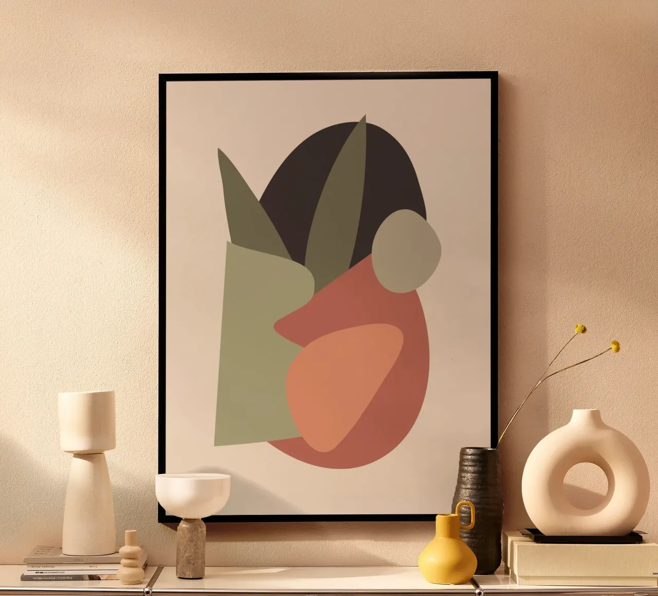Forme silenziose poster con telaio in legno da LeaDArt