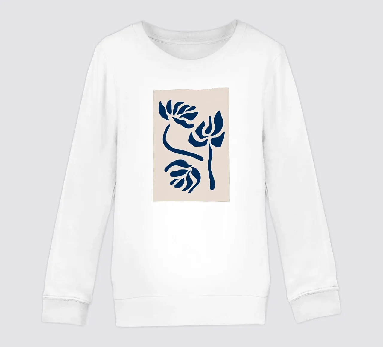 Fiori grafici blu felpa bambino da Haleigh