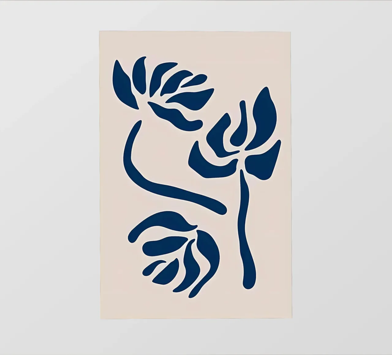 Fiori grafici blu telo in pvc da Haleigh