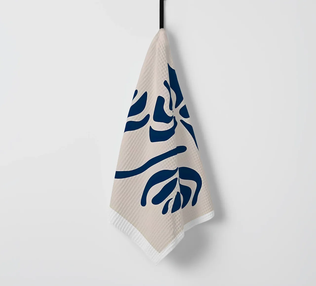 Fleurs graphiques bleues torchon de Haleigh