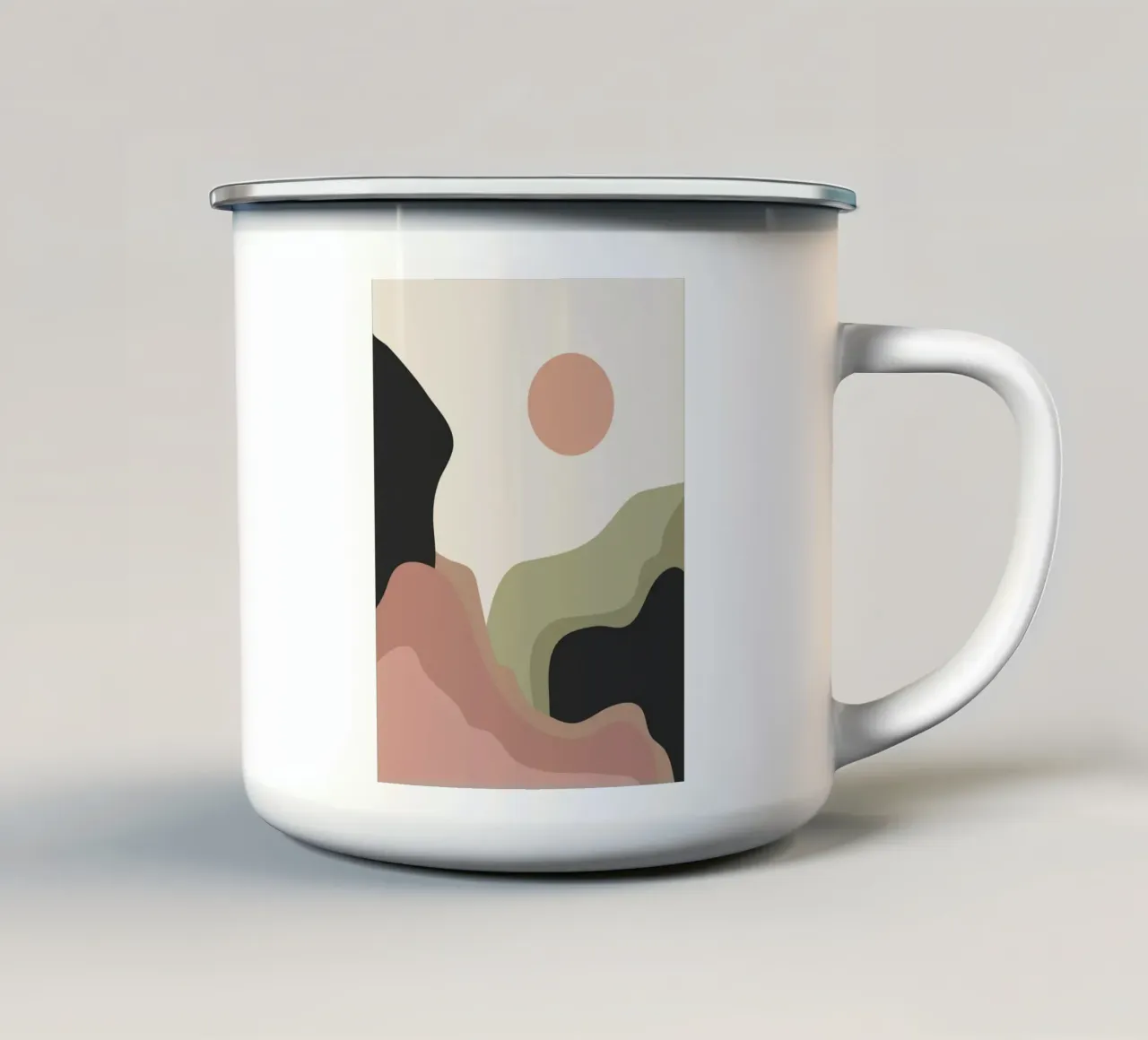 Dove si incontrano le morbide colline tazza in smalto da LeaDArt